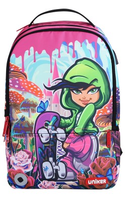 Skateboard girl hiphop backpack 