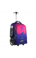 Purple tone big wheel trolley bag