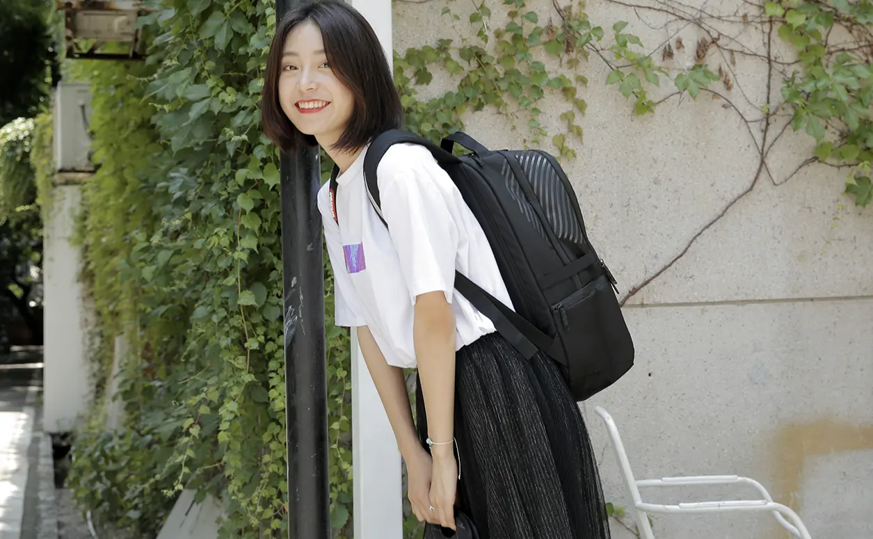 Uniker Backpack with Fingerprint Pattern UI-28012BP