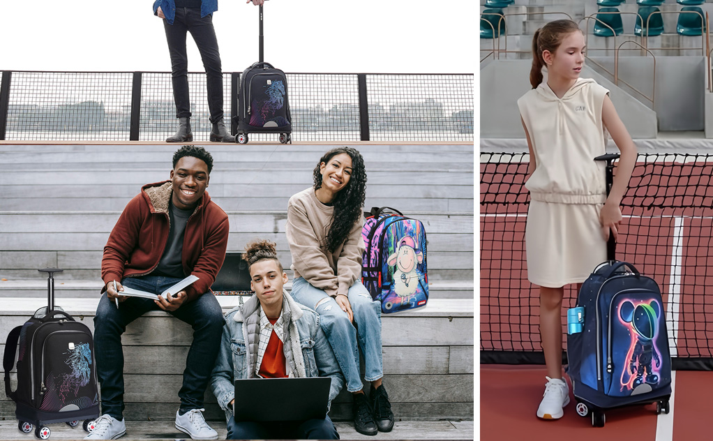 Uniker Rolling Backpacks with Universal Wheels